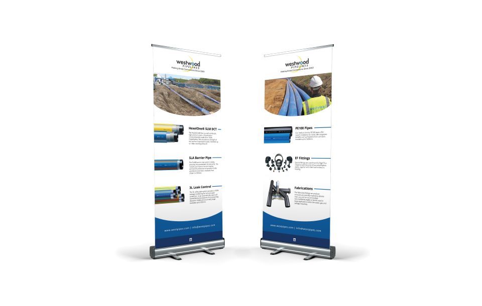 Exhibition stand design work for local company Westwood Pipelines